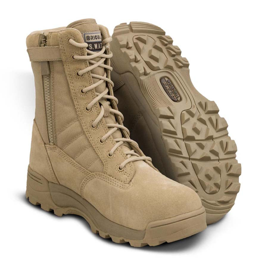 Original SWAT 119402 Classic Men's 9in Side Zip Composite Toe Desert Tan Tactical Boot