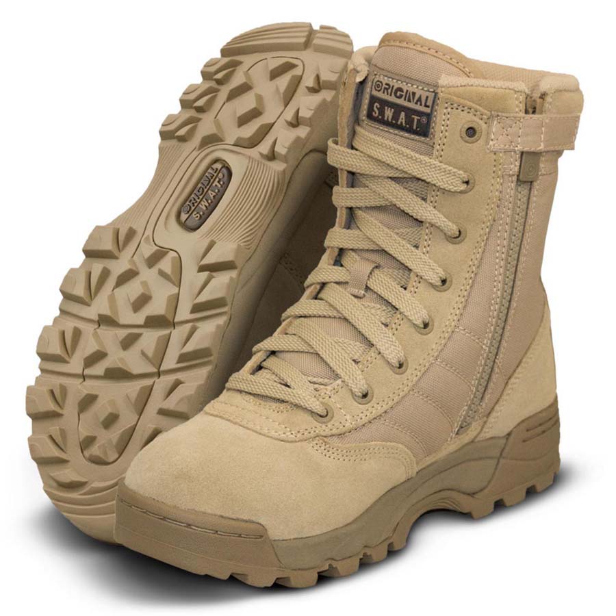 Original SWAT 115202 Classic Men's 9in Side-Zip Desert Tan Tactical Bo ...